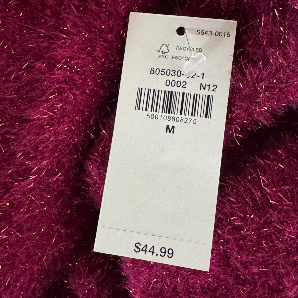 New Old Navy Textured Shine Crop Cardigan Sweater Women's Size Medium - Picture 5 of 11
